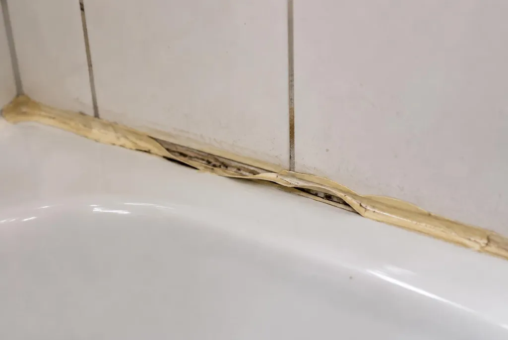 Kitbedrijf Weesp – loslatende kit naast het bad